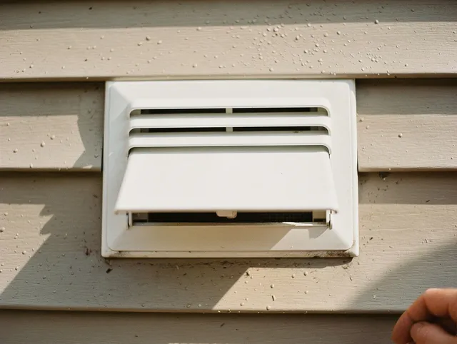 Berlin Dryer Vent Cleaning technician performing professional exhaust vent cleaning at a residential property in Berlin