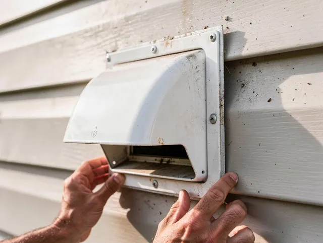 Berlin Dryer Vent Cleaning technician delivering thorough residential dryer vent cleaning service in Berlin